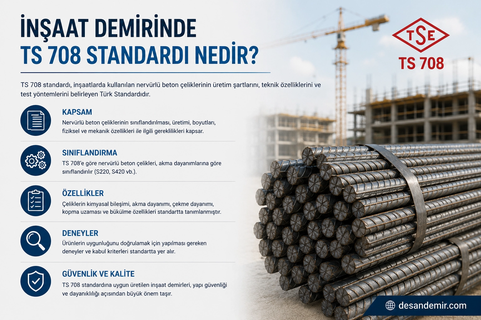 İnşaat Demirinde TS 708 Standardı Nedir?