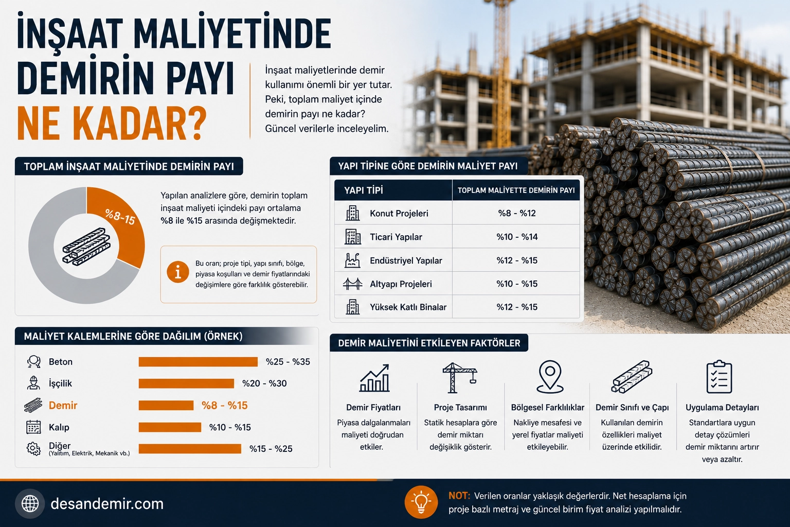 İnşaat Maliyetinde Demirin Payı Ne Kadar?