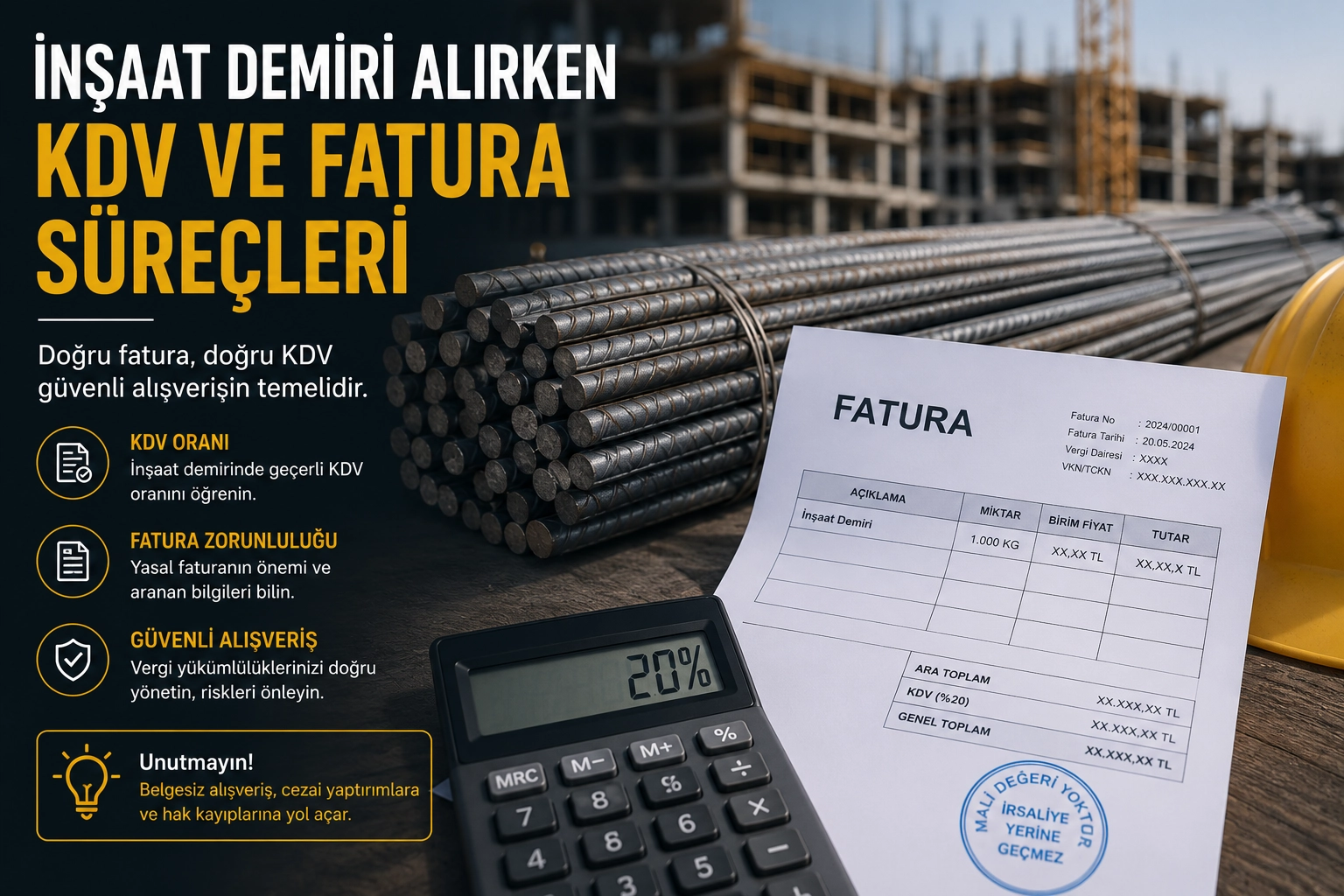 İnşaat Demiri Alırken KDV ve Fatura Süreçleri