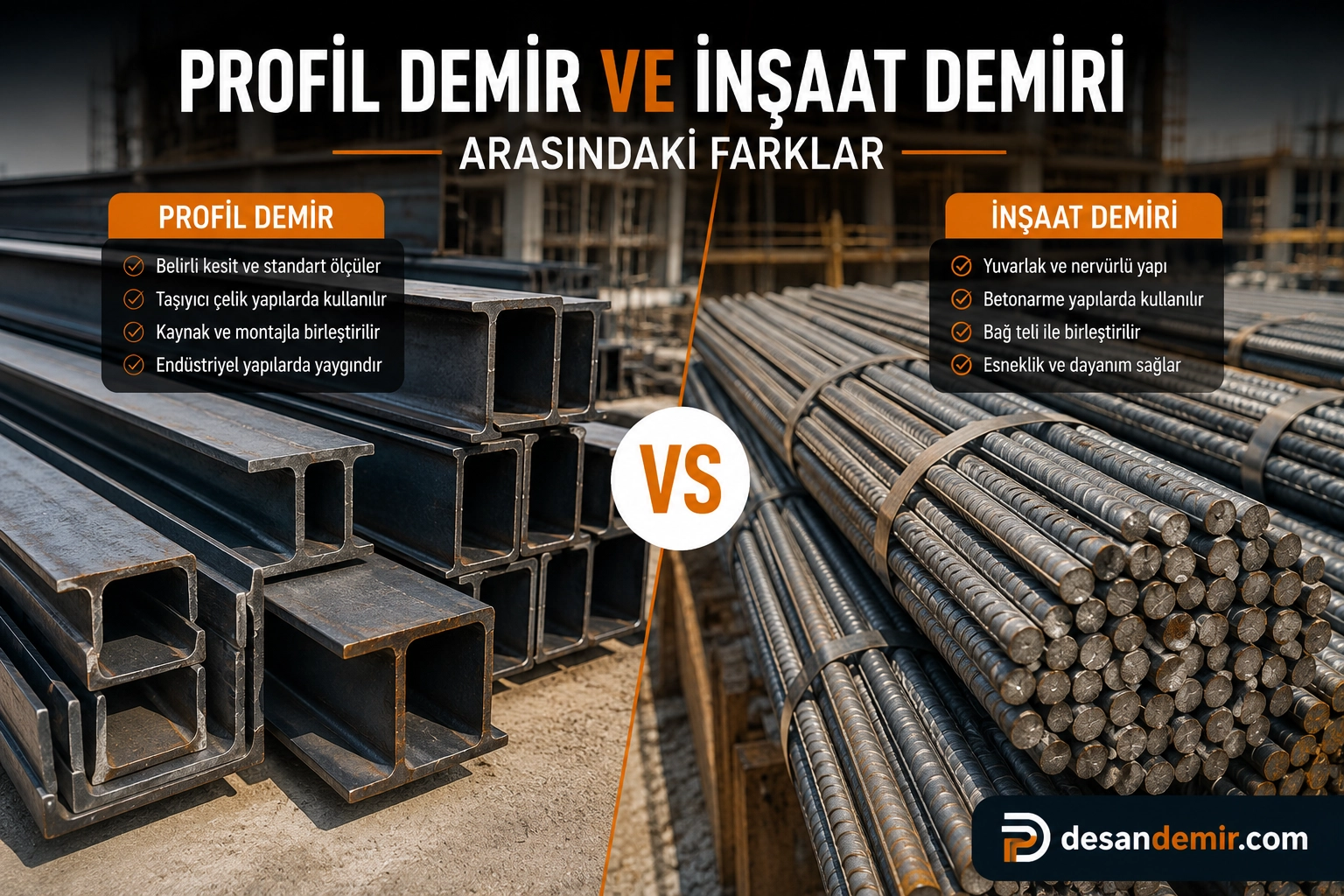 Profil Demir ve İnşaat Demiri Arasındaki Farklar